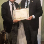 Consegna dell’attestato di 40 appartenenza a Remigio Bazzano