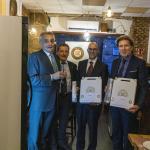 Da sin. SE l’Ambasciatore Giuseppe Buccino Grimaldi, Delegato Maurizio di Ubaldo, Accademici Antonio Ciardo e Francesco Milani