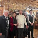 : Monica De Mattia Delegata e Diego Dipol Vice Delegato con il titolare e cuoco Nicola Bellodis, Adriana e Mirko Bellodis