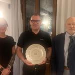Consegna del piatto dell'Accademia allo chef Alberto Capo