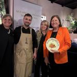 Da sin. Francesca Brunelli, lo chef Luca Dedé, Chiara Riveruzzi e Maria Lusa Mandelli